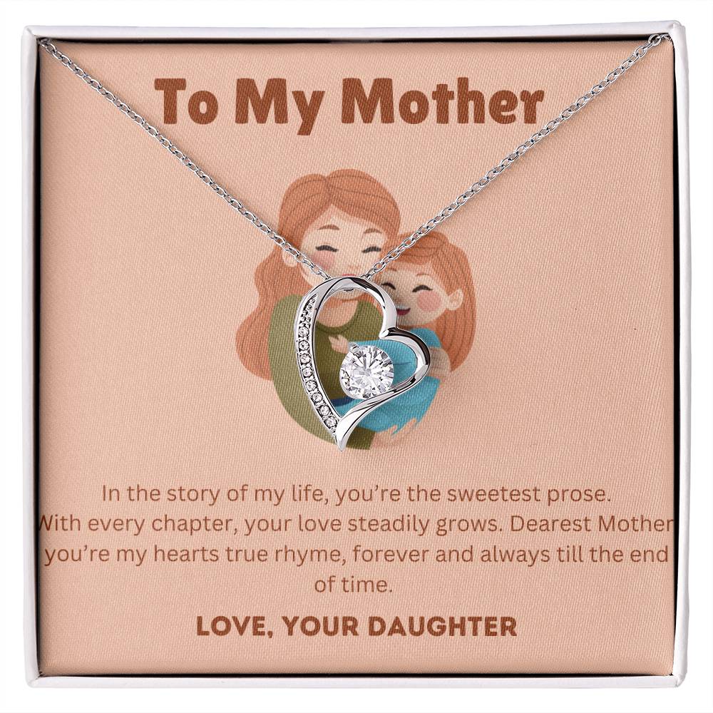 To My Mother - Dearest Mother - Forever Love Necklace - Love Your Daughter