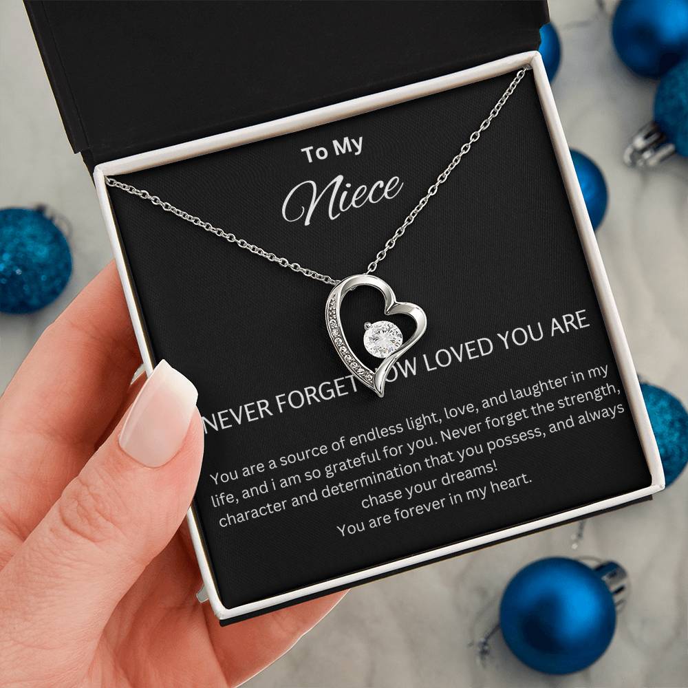 To My Niece - Chase Your Dreams - Forever Love Necklace