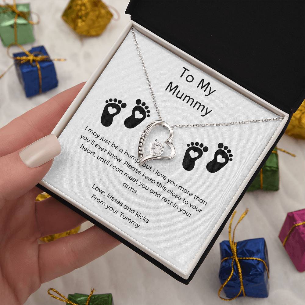 To My Mummy - Small Bump - Forever Love Necklace