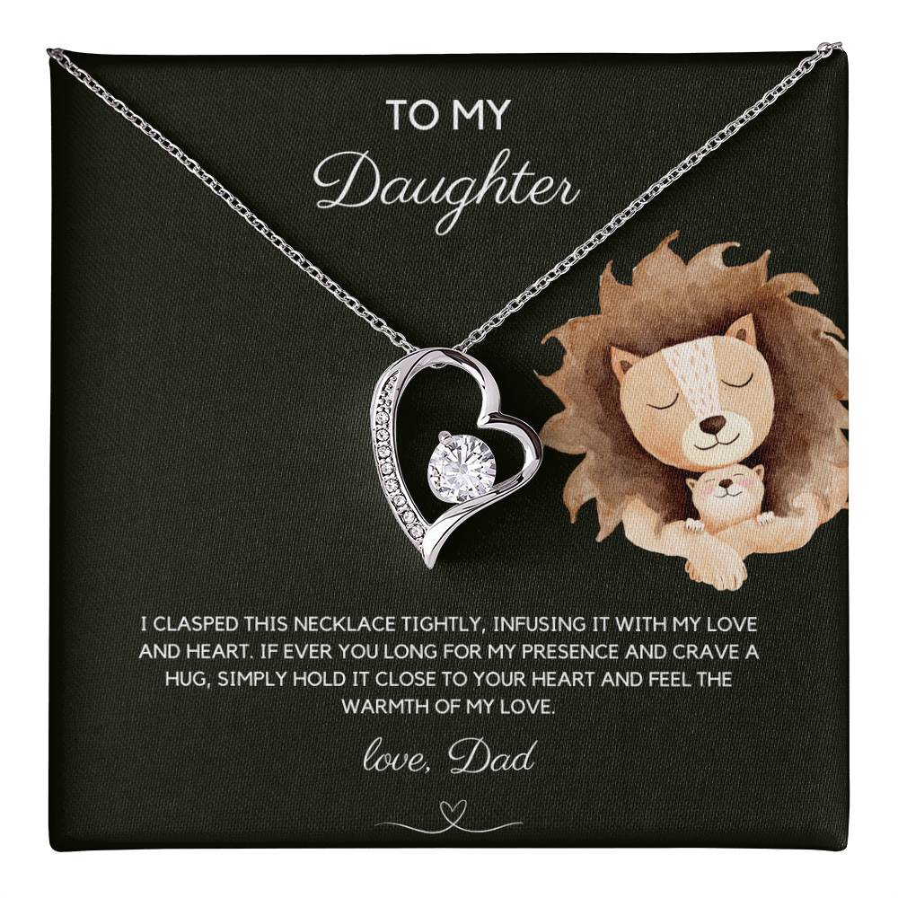 To My Daughter - Infused Love - Forever Love Necklace - Love Dad