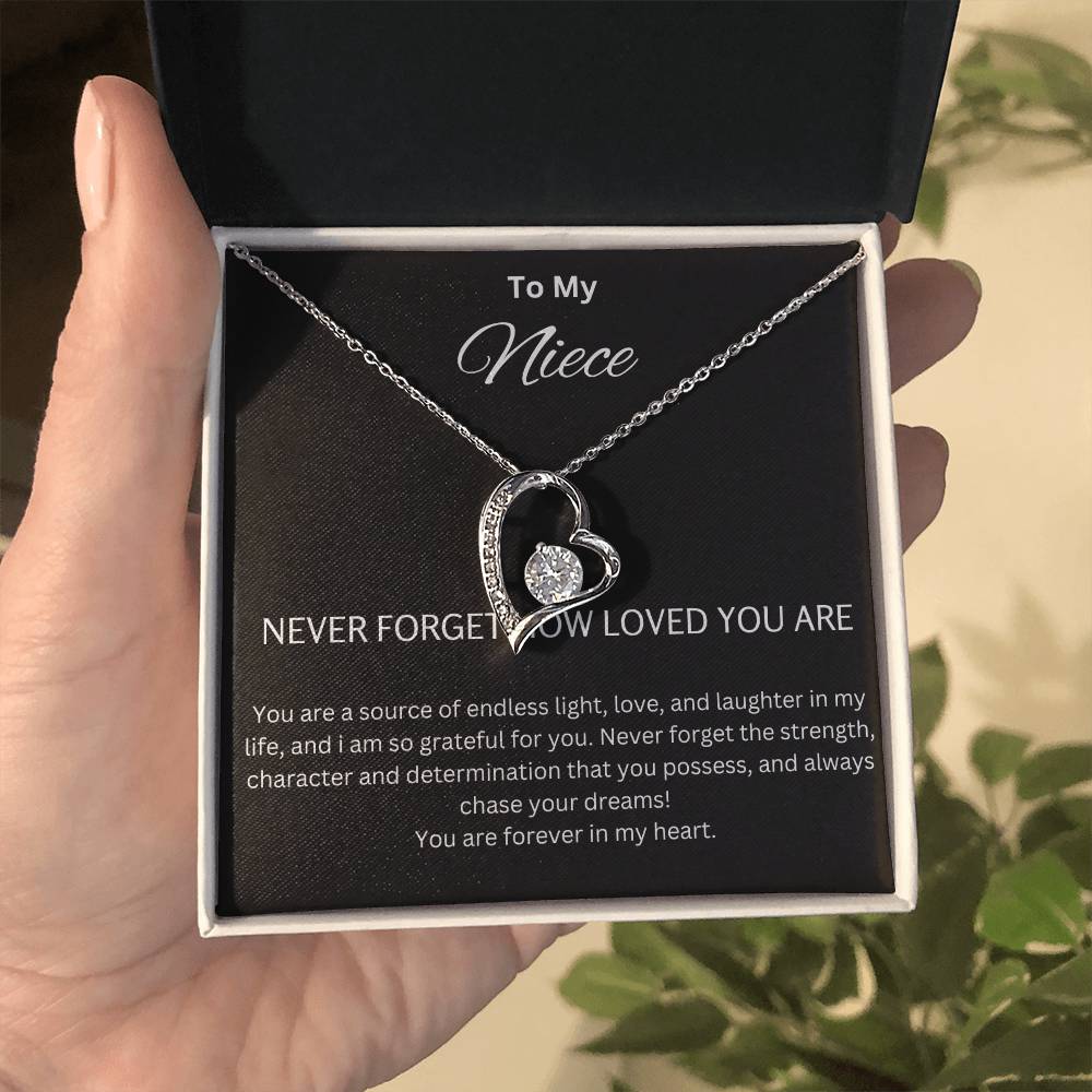 To My Niece - Chase Your Dreams - Forever Love Necklace