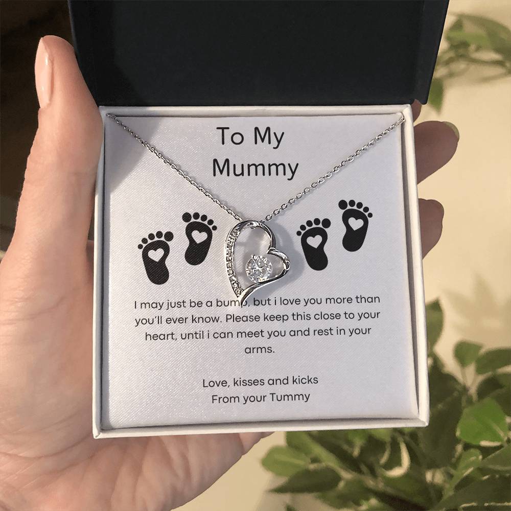 To My Mummy - Small Bump - Forever Love Necklace