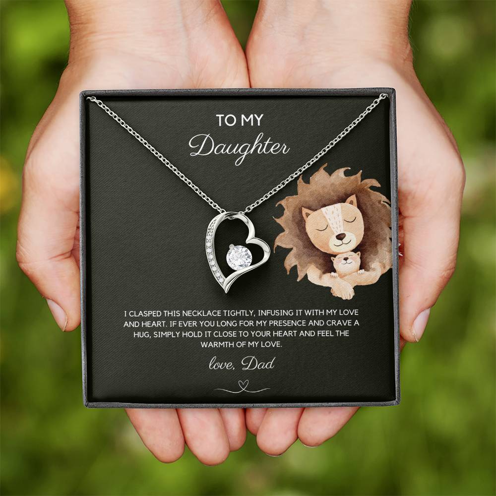 To My Daughter - Infused Love - Forever Love Necklace - Love Dad