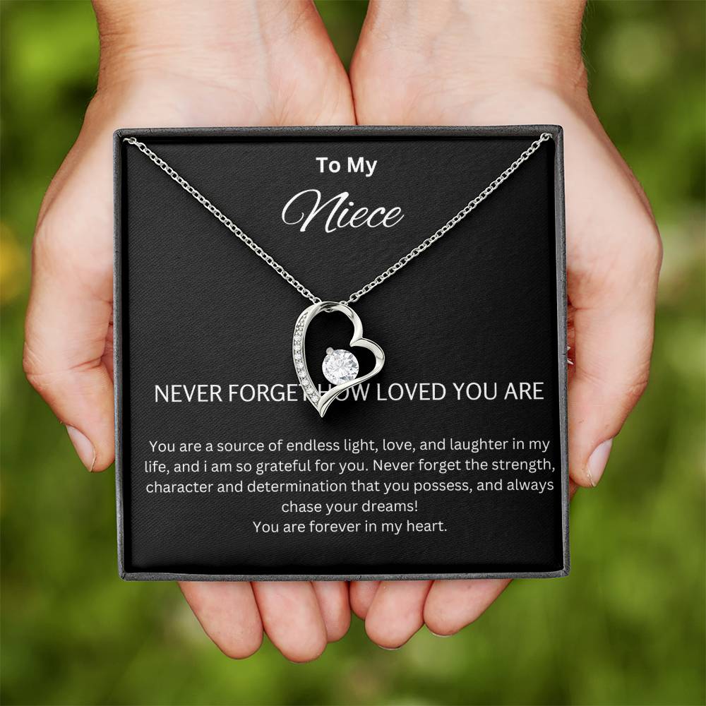 To My Niece - Chase Your Dreams - Forever Love Necklace