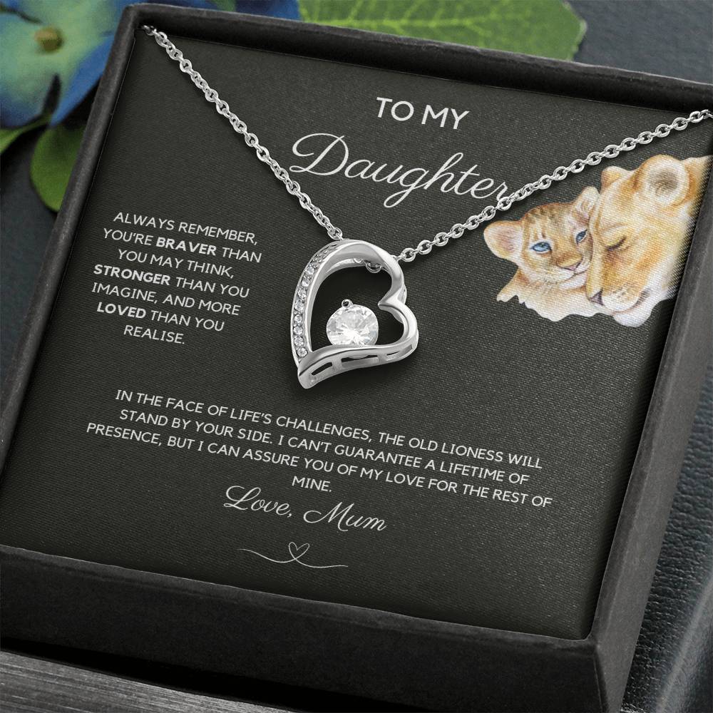 To My Daughter - Always Remember - Forever Love Necklace - Love Mum