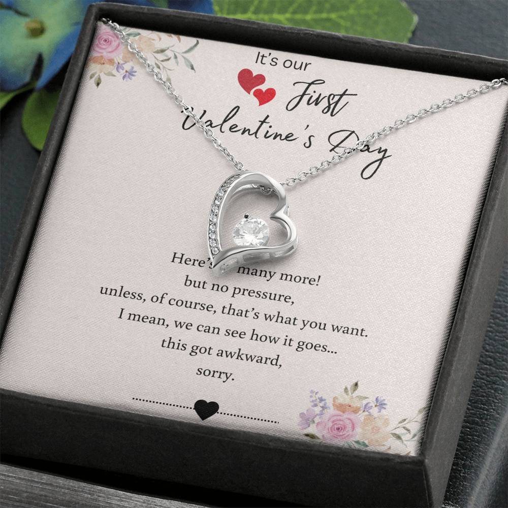 Our First Valentine's - Here's To Many More - Forever Love Necklace