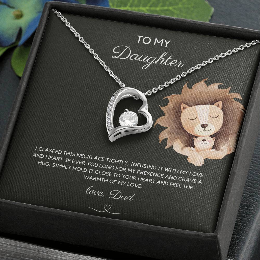 To My Daughter - Infused Love - Forever Love Necklace - Love Dad