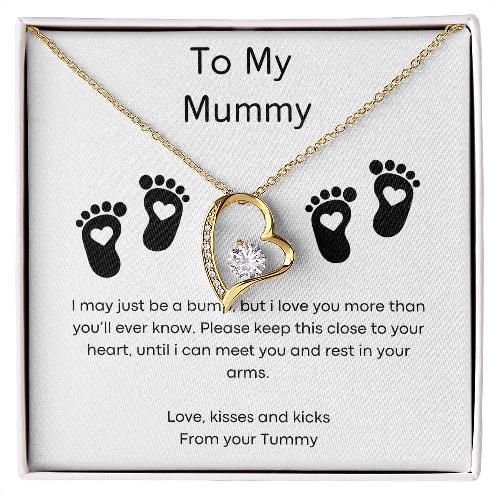 To My Mummy - Small Bump - Forever Love Necklace