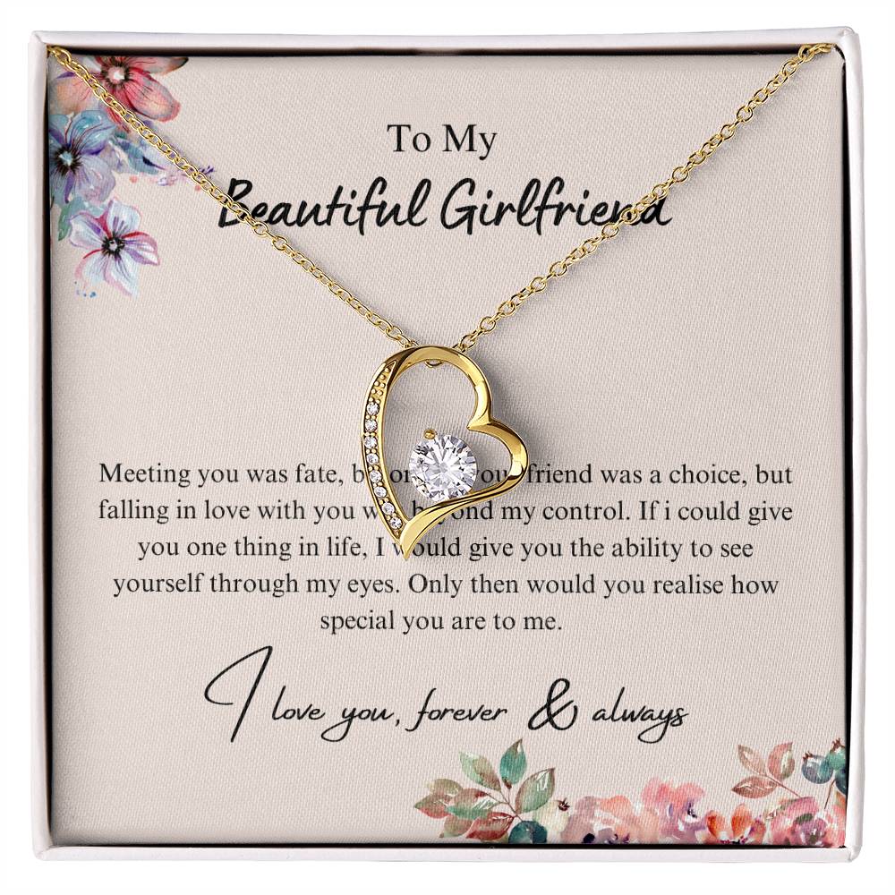 To My Beautiful Girlfriend - Falling In Love - Forever Love Necklace - Love You Forever