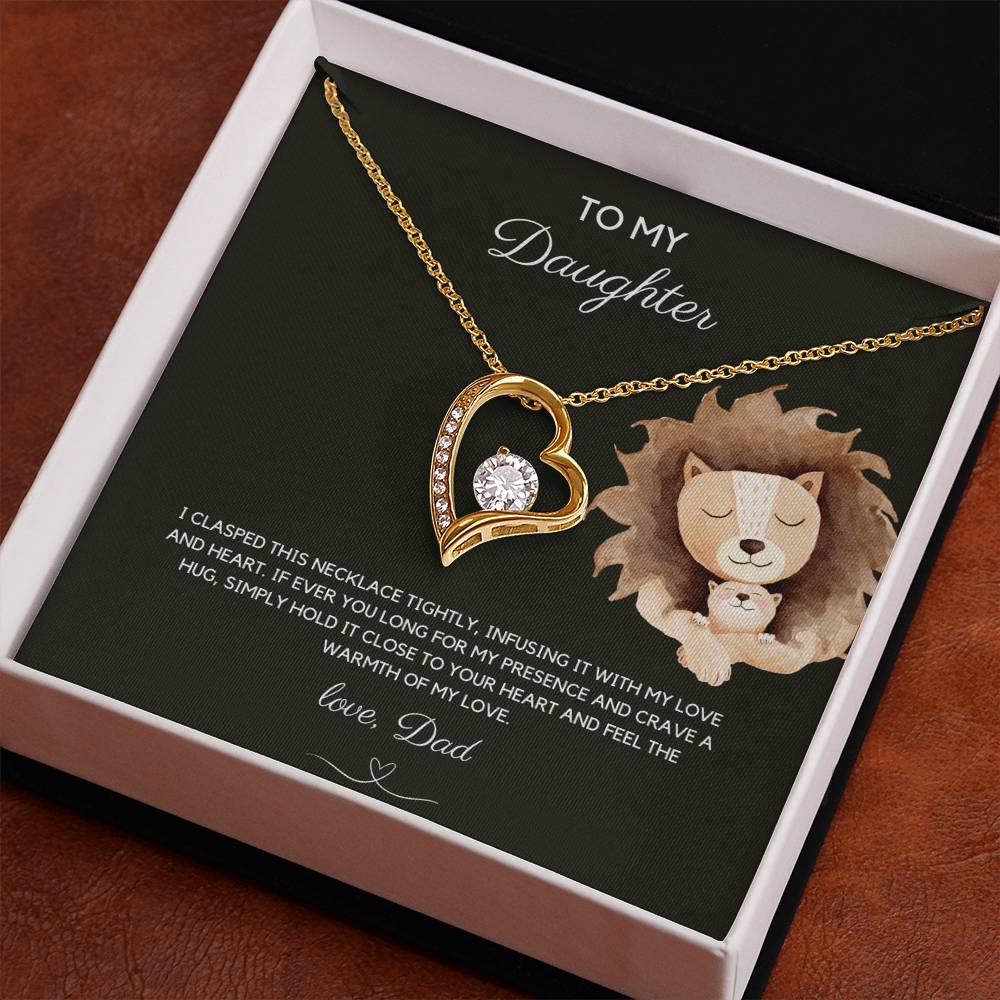 To My Daughter - Infused Love - Forever Love Necklace - Love Dad