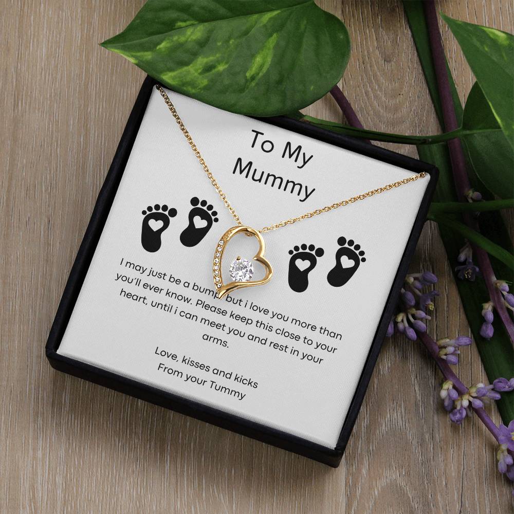 To My Mummy - Small Bump - Forever Love Necklace