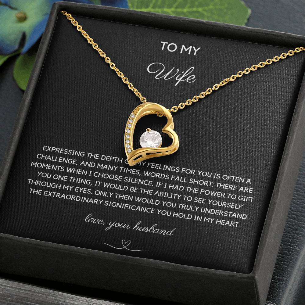 To My Wife - Expressing Feelings - Forever Love Necklace - Love Your Husband