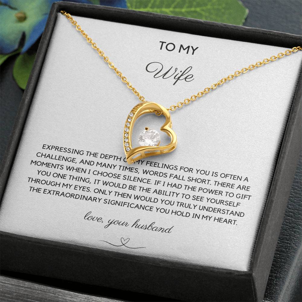 To My Wife - Expressing Feelings - Forever Love Necklace - Love Your Husband