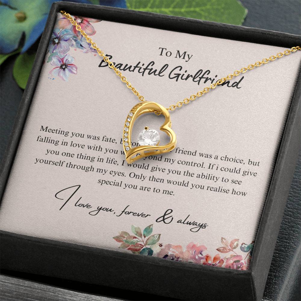 To My Beautiful Girlfriend - Falling In Love - Forever Love Necklace - Love You Forever